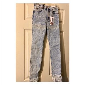 Zara Speckled Bleached Fringed Trafaluc Denimwear